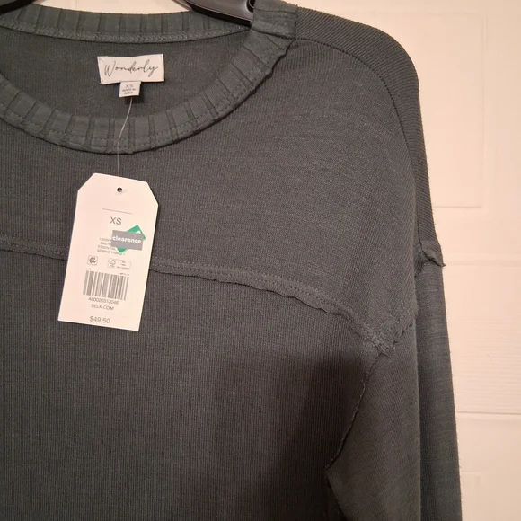Wonderly Slate Gray Long Sleeve Top - Picture 4 of 11